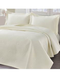 Σετ κουβερλί υπέρδιπλο Titania Art 12318 230x250 Εκρού   Beauty Home