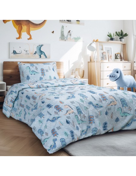 Σετ παπλωματοθήκη μονή Dino Art 6231 160x240 Σιελ   Beauty Home Σετ παπλωματοθήκη μονή Dino Art 6231 160x240 Σιελ   Beauty Home