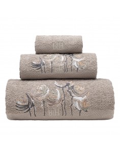 Σετ πετσέτες Art 3393 Σετ 3τμχ Γκρι   Beauty Home