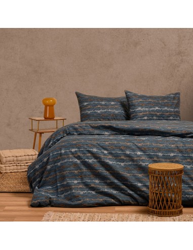 ΣΕΤ ΣΕΝΤΟΝΙΑ ΦΑΝΕΛΕΝΙΑ KING SIZE EZRA BLUE (270X260)