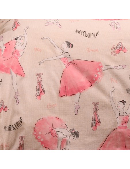 ΣΕΤ ΣΕΝΤΟΝΙΑ ΦΑΝΕΛΕΝΙΑ ΜΟΝΑ BALLET ECRU (170X260) WINTER LINE KIDS