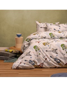 ΣΕΤ ΣΕΝΤΟΝΙΑ ΦΑΝΕΛΕΝΙΑ ΜΟΝΑ (Λ) MUSIC ICE (170X260) WINTER LINE KIDS