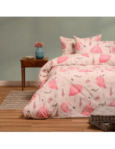 ΠΑΠΛΩΜΑΤΟΘΗΚΗ ΦΑΝΕΛΕΝΙΑ ΜΟΝΗ BALLET ECRU (165X245) WINTER LINE KIDS