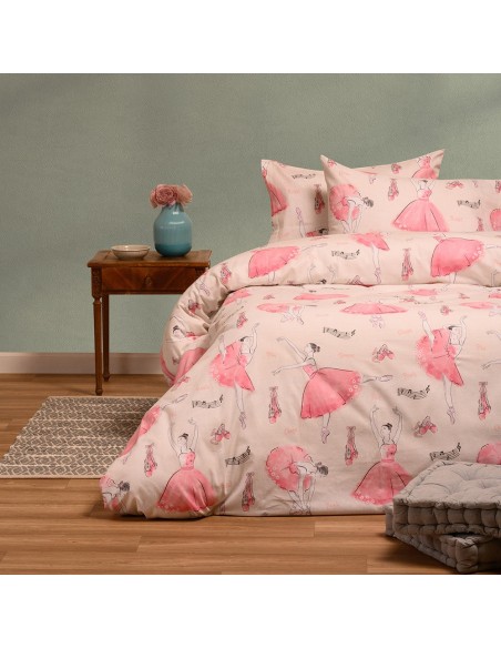 ΠΑΠΛΩΜΑΤΟΘΗΚΗ ΦΑΝΕΛΕΝΙΑ ΜΟΝΗ BALLET ECRU (165X245) WINTER LINE KIDS