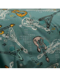 ΠΑΠΛΩΜΑΤΟΘΗΚΗ ΦΑΝΕΛΕΝΙΑ ΜΟΝΗ MUSIC PETROL (165X245) WINTER LINE KIDS 2