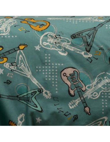 ΠΑΠΛΩΜΑΤΟΘΗΚΗ ΦΑΝΕΛΕΝΙΑ ΜΟΝΗ MUSIC PETROL (165X245) WINTER LINE KIDS