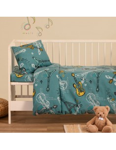 ΣΕΤ ΣΕΝΤΟΝΙΑ ΦΑΝΕΛΕΝΙΑ ΚΟΥΝΙΑΣ MUSIC PETROL (120X170) WINTER LINE ΒΑΒΥ