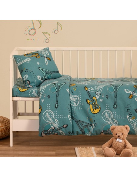 ΠΑΠΛΩΜΑΤΟΘΗΚΗ ΦΑΝΕΛΕΝΙΑ ΚΟΥΝΙΑΣ MUSIC PETROL (110X160) WINTER LINE ΒΑΒΥ