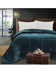 Κουβερτοπάπλωμα υπέρδιπλο Art 12514 220x240 Πετρόλ   Beauty Home