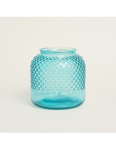 ΒΑΖΟ ΑΝΑΓΛΥΦΟ 19 x 19 cm  Μπλε Beauty Home 2