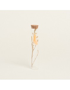 ΓΥΑΛΙΝΟΣ ΣΩΛΗΝΑΣ ΜΕ ΚΛΑΔΙΑ 3 x 18 cm  Κίτρινο Beauty Home