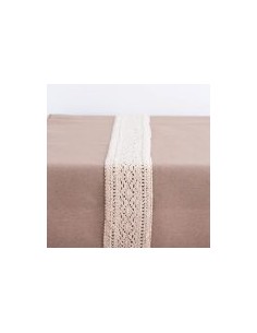 ΡΑΝΝΕΡ ΥΦΑΣΜΑ ΚΑΙ ΔΑΝΤΕΛΑ 45CM  Γαλάζιο Beauty Home