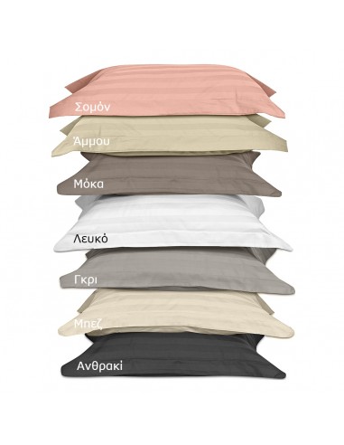 Σετ σεντόνια μονά με λάστιχο Art 1530 Stripe σε 7 αποχρώσεις 100x200+30  Λευκό     Beauty Home