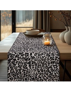 Beauty Home ΡΑΝΝΕΡ ΖΑΚΑΡ ΜΕ ΣΕΝΙΛ ΑΣΠΡΟ ΜΑΥΡΟ ΛΕΟΠΑΡ   34 cm x 1