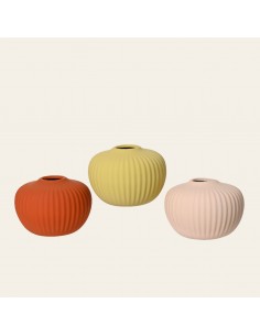 Beauty Home Ματ Κεραμικό Βάζο 15 cm x 11 cm  Πορτοκαλί