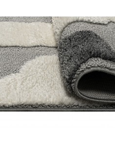 Beauty Home Χαλί Loop Art 9557 133x190 Grey White Γκρι Λευκό 2