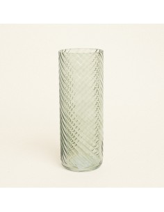 Beauty Home Γυάλινο Βάζο με Εφέ Στροβιλισμού 10cm x 26.5cm  Σάπιο Μήλο 2