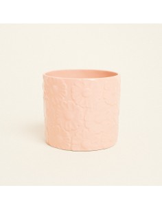 Beauty Home Κασπώ Πήλινο με Ανάγλυφο Σχέδιο Λουλουδιών
 12.8cm x 13.1cm  Σομόν