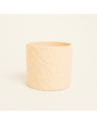 Beauty Home Κασπώ Πήλινο με Ανάγλυφο Σχέδιο Λουλουδιών
 12.8cm x 13.1cm  Κίτρινο