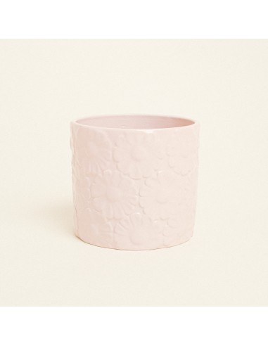 Beauty Home Κασπώ Πήλινο με Ανάγλυφο Σχέδιο Λουλουδιών
 12.8cm x 13.1cm  Ροζ