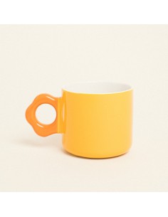 Beauty Home Κούπα πορσελάνης 14.5 x 9.5 x 3.6 cm  Κίτρινο