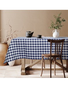 Beauty Home Επαγγελματικό τραπεζομάντηλο Checks Art Ε8013 Μπλε 145x180