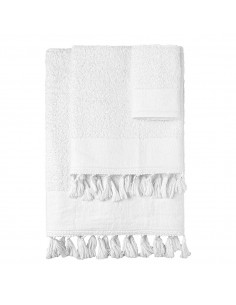 Beauty Home Σετ πετσέτες 3τμχ με φουντάκια Art 3443 (30x50+50x90+70x140) Λευκό