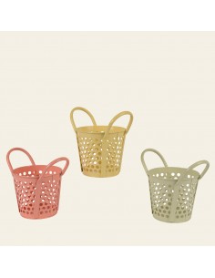 Beauty Home Καλάθι Μεταλλικό με Χερούλι 18 x 12.5 x 16.5 cm  Εκρού