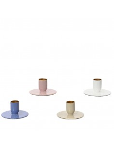 Beauty Home Μεταλλικό Κηροπήγιο.7.5 x 7.5 x 3.5 CM  Γαλάζιο