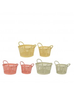 Beauty Home Μεταλλικά Καλάθια με χερούλι 29 x 21 x 16 cm