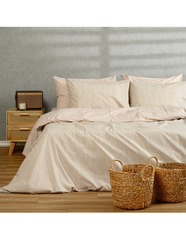 ΣΕΤ ΣΕΝΤΟΝΙΑ ΔΙΠΛΑ (Λ) NIKA ECRU/BEIGE CASUAL LINE (150Χ200+32)