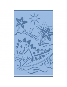 ΠΑΙΔΙΚΗ ΠΕΤΣΕΤΑ ΘΑΛΑΣΣΗΣ DINOSAUR SURFER BLUE (70Χ120)