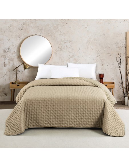 ΚΟΥΒΕΡΛΙ KING SIZE RENZO BEIGE/ECRU (260Χ240)