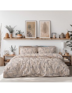 Beauty Home Σετ σεντόνια υπέρδιπλα με λάστιχο Art 12210 Anastasia 100% Βαμβακοσατέν 300tc 170x200+30 Μπεζ