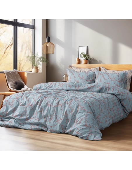 Beauty Home Σετ σεντόνια υπέρδιπλα Art 12211 Emerald 100% Βαμβακοσατέν 300tc 240x270 Σιέλ Beauty Home Σετ σεντόνια υπέρδιπλα Art 12211 Emerald 100% Βαμβακοσατέν 300tc 240x270 Σιέλ