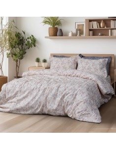 Beauty Home Σετ κουβερλί υπέρδιπλο Art 12213 Renata 100% Βαμβακοσατέν 300tc 220x240 Μπεζ