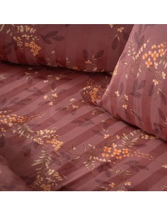 Beauty Home Σετ σεντόνια υπέρδιπλα Art 12210 Indra 100% Βαμβακοσατέν 300tc 240x270 Σάπιο μήλο 2