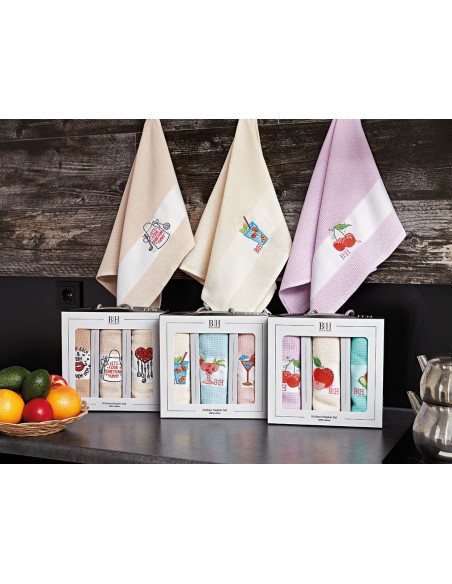Beauty Home Ποτηρόπανα σετ 3τμχ Cook Art 8286 40x60 Μπεζ Beauty Home Ποτηρόπανα σετ 3τμχ Cook Art 8286 40x60 Μπεζ