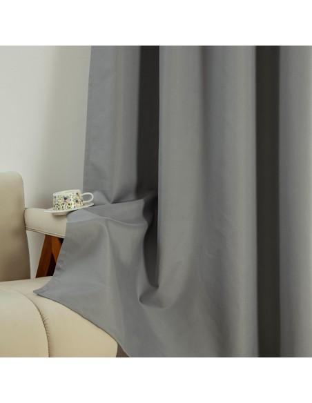 Beauty Home Κουρτίνα Full Blackout σκίασης με 8 κρίκους Soft Art 8391 Grey-11 140x270 Γκρι Beauty Home Κουρτίνα Full Blackout σκίασης με 8 κρίκους Soft Art 8391 Grey-11 140x270 Γκρι