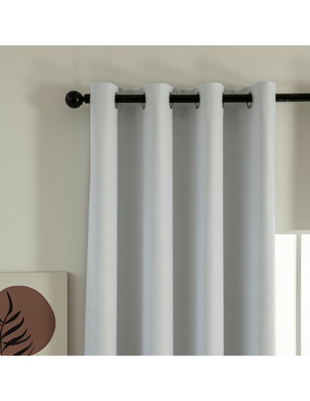 Beauty Home Κουρτίνα Full Blackout σκίασης με 8 κρίκους Soft Art 8391 Ice-Ecru 140x270 Πάγου Beauty Home Κουρτίνα Full Blackout σκίασης με 8 κρίκους Soft Art 8391 Ice-Ecru 140x270 Πάγου