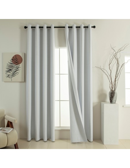 Beauty Home Κουρτίνα Full Blackout σκίασης με 8 κρίκους Soft Art 8391 Ice-Ecru 140x270 Πάγου Beauty Home Κουρτίνα Full Blackout σκίασης με 8 κρίκους Soft Art 8391 Ice-Ecru 140x270 Πάγου