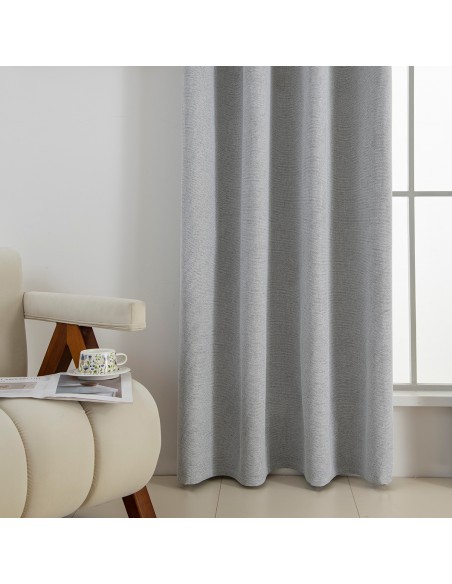 Beauty Home Κουρτίνα Full Blackout σκίασης με 8 κρίκους Elite Art 8392 Silver-Νο4 140x270 Γκρι Beauty Home Κουρτίνα Full Blackout σκίασης με 8 κρίκους Elite Art 8392 Silver-Νο4 140x270 Γκρι