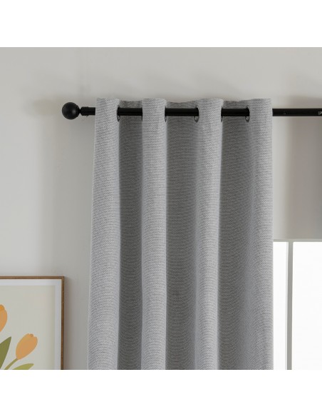 Beauty Home Κουρτίνα Full Blackout σκίασης με 8 κρίκους Elite Art 8392 Silver-Νο4 140x270 Γκρι Beauty Home Κουρτίνα Full Blackout σκίασης με 8 κρίκους Elite Art 8392 Silver-Νο4 140x270 Γκρι
