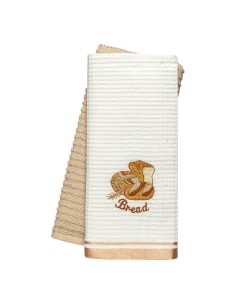 Beauty Home Ποτηρόπανα σετ 2τμχ Bread Art 8813 40x60 Μπεζ