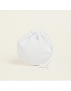 Beauty Home ΠΟΥΓΚΙ ΟΒΑΛ ΜΕ ΚΟΡΔΟΝΙ ΜΟΝΟΧΡΩΜΟ PREMIUM 13 x 14 cm  Λευκό 13 x 14 cm