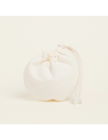 Beauty Home ΠΟΥΓΚΙ ΟΒΑΛ ΜΕ ΚΟΡΔΟΝΙ ΜΟΝΟΧΡΩΜΟ PREMIUM 13 x 14 cm  Εκρού 13 x 14 cm