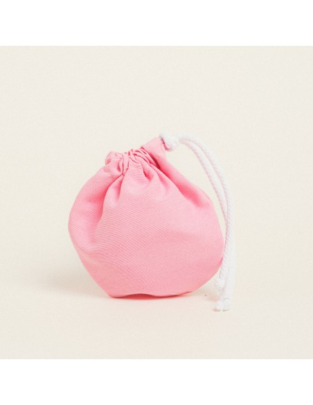 Beauty Home ΠΟΥΓΚΙ ΟΒΑΛ ΜΕ ΚΟΡΔΟΝΙ ΜΟΝΟΧΡΩΜΟ PREMIUM 13 x 14 cm  Ροζ 13 x 14 cm