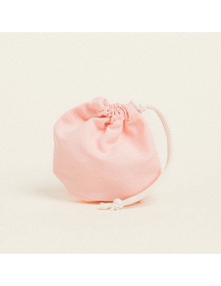 Beauty Home ΠΟΥΓΚΙ ΟΒΑΛ ΜΕ ΚΟΡΔΟΝΙ ΜΟΝΟΧΡΩΜΟ PREMIUM 13 x 14 cm  Σομόν 13 x 14 cm