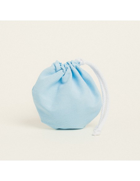 Beauty Home ΠΟΥΓΚΙ ΟΒΑΛ ΜΕ ΚΟΡΔΟΝΙ ΜΟΝΟΧΡΩΜΟ PREMIUM 13 x 14 cm  Γαλάζιο 13 x 14 cm