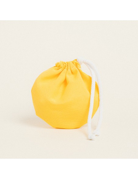 Beauty Home ΠΟΥΓΚΙ ΟΒΑΛ ΜΕ ΚΟΡΔΟΝΙ ΜΟΝΟΧΡΩΜΟ PREMIUM 13 x 14 cm  Κίτρινο 13 x 14 cm